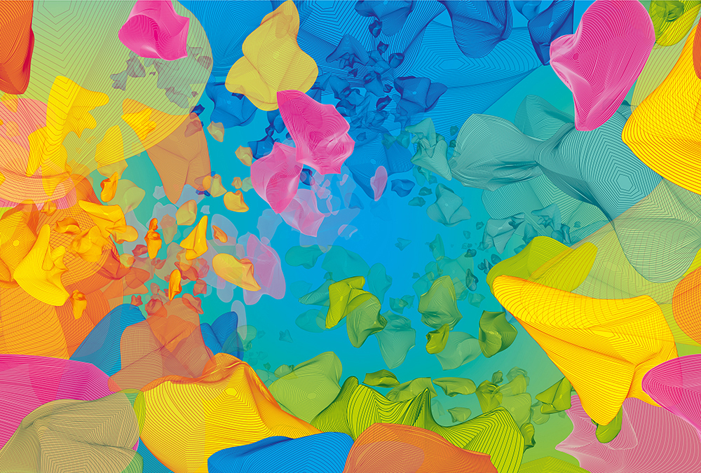 Papier peint panoramique Yellyfish - Référence APD-471-537-400x270 - Intissé 200g/m2 - Standard 400 x 270