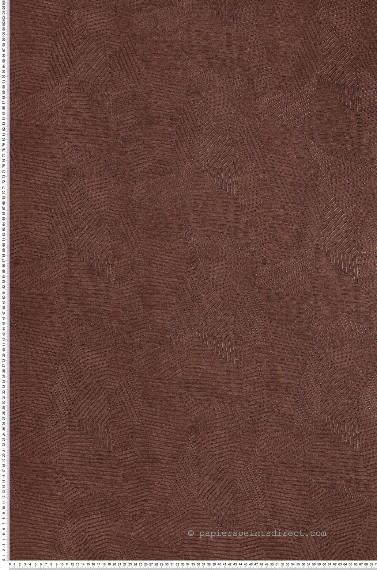 Papier peint Faux Uni Soroa terracotta - Végétal de Casamance | Réf. CAS-74091282