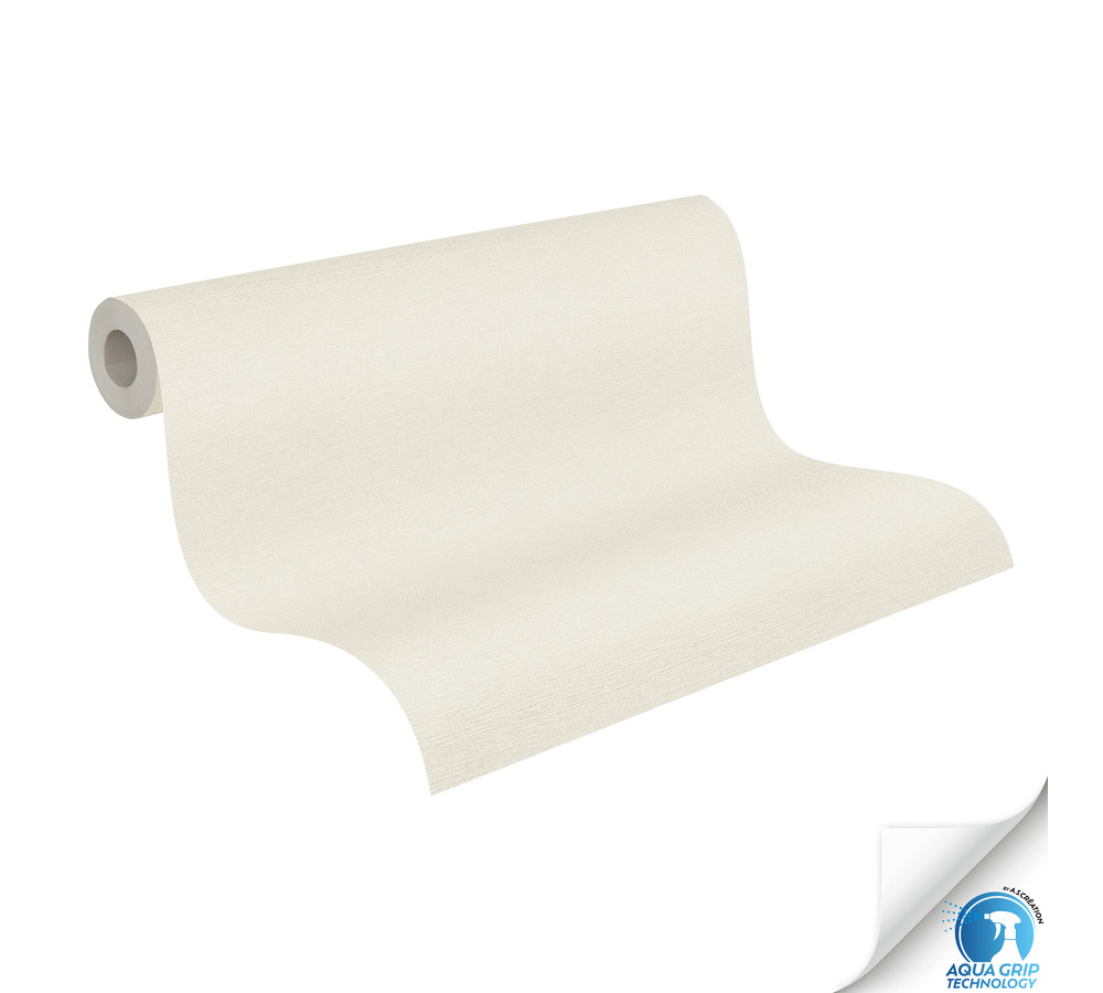 Papier peint préencollé Uni Around ivoire - Designdrop d'A.S. Création ROLL | Réf. AS-785751