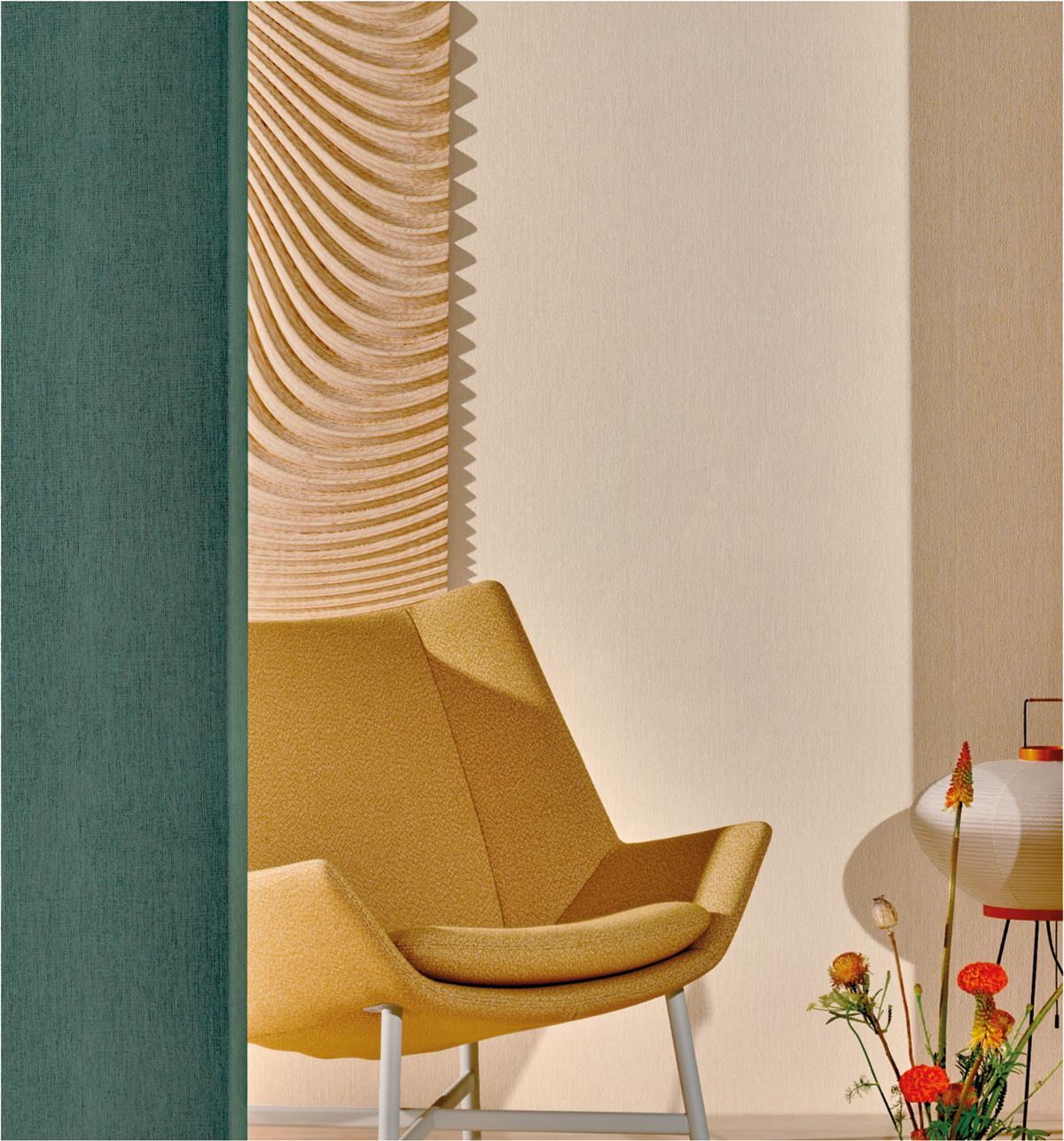 Papier peint Uni Effet Gaze vert viride - Picto de Lutèce | Réf. LTC-PIC433