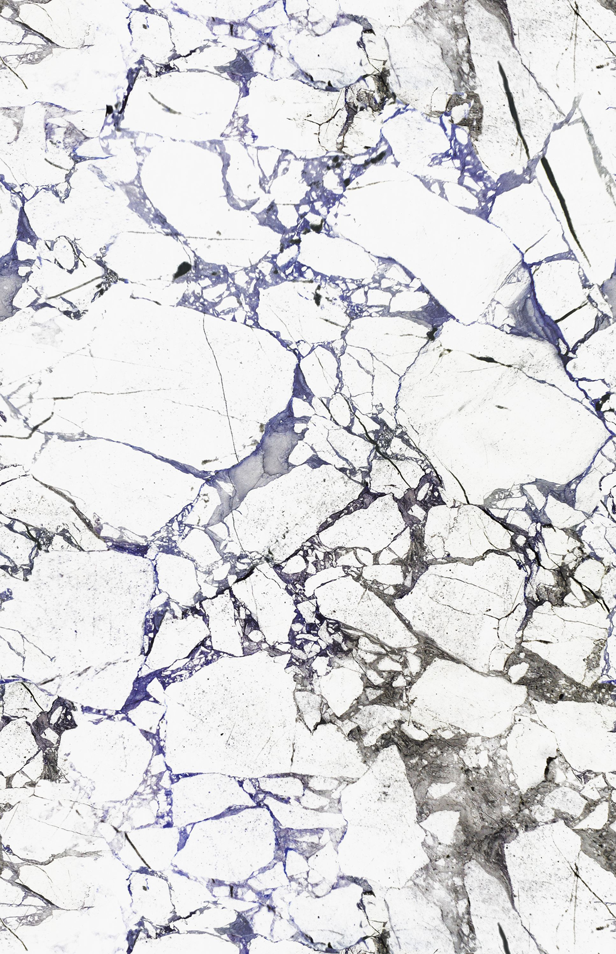 Papier peint panoramique Marbre Carrare L bleu noir blanc 200x310 - Minerals de Casadéco | Réf. MNRL88130604