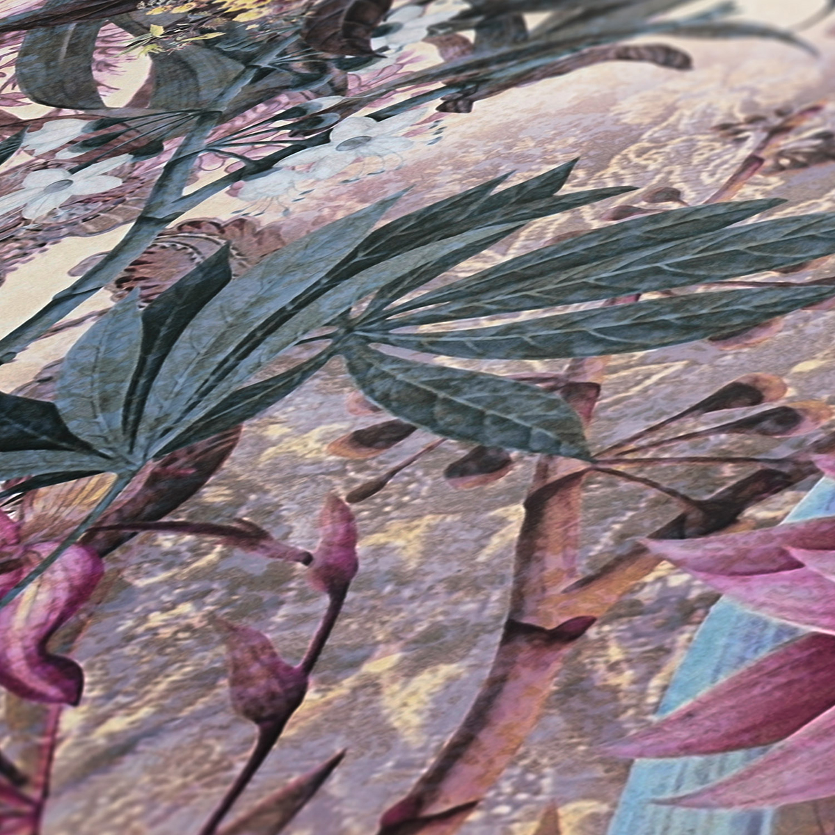 Papier peint Fleur Vintage crème et violet - Dream Flowery de Architects Paper | AMB Réf. 38177-4