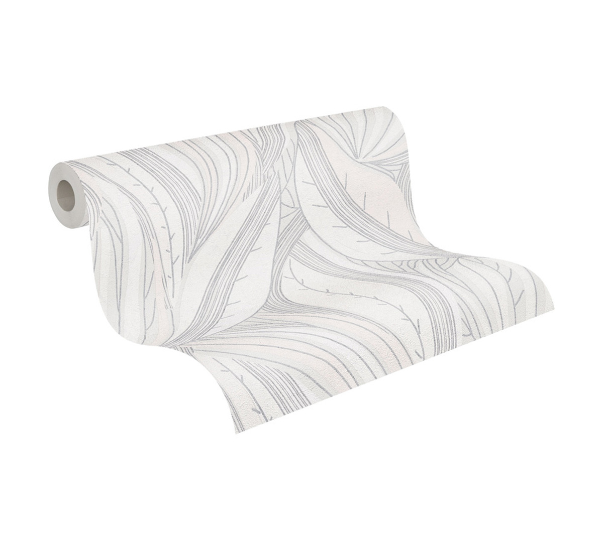 Papier peint Feuille Vague craie argenté - Metropolitan Stories 4 Hot Spots d'A.S. Création AMB3| Réf. AS-786555