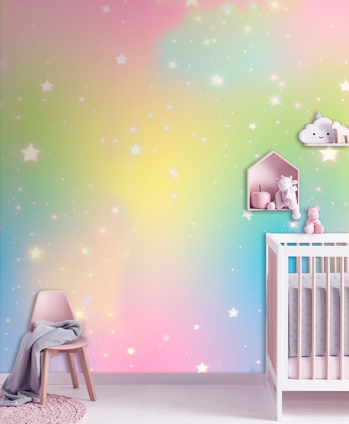 Papier peint panoramique Magic Étoile Dégradé multicouleurs - Farandole de Lutèce | Réf. LTC-CW6061-1