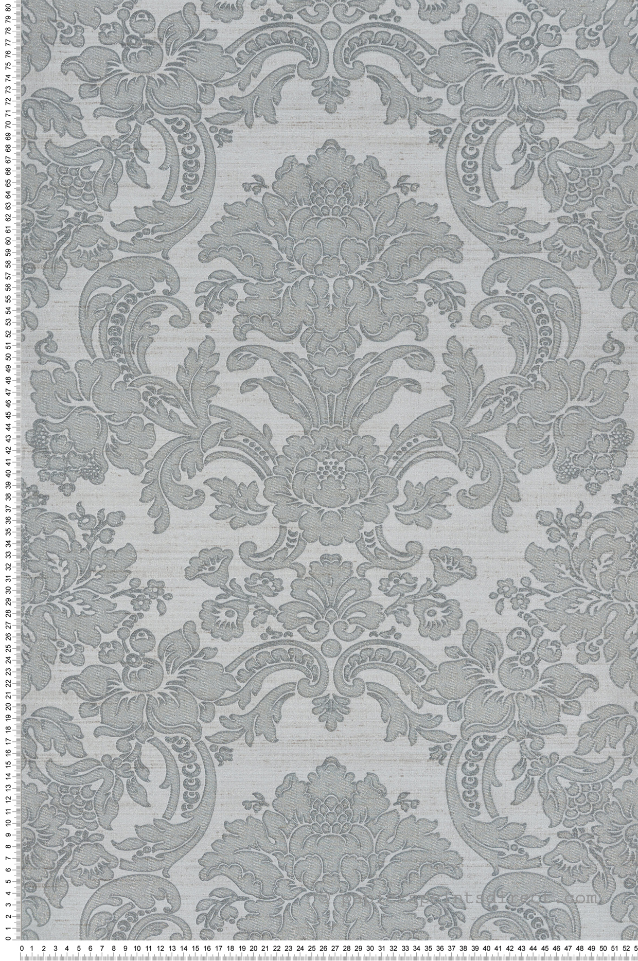 Papier peint Fleur Médaillon bleu d'eau irisé- Opera de Montecolino | Réf. MC-OP33346