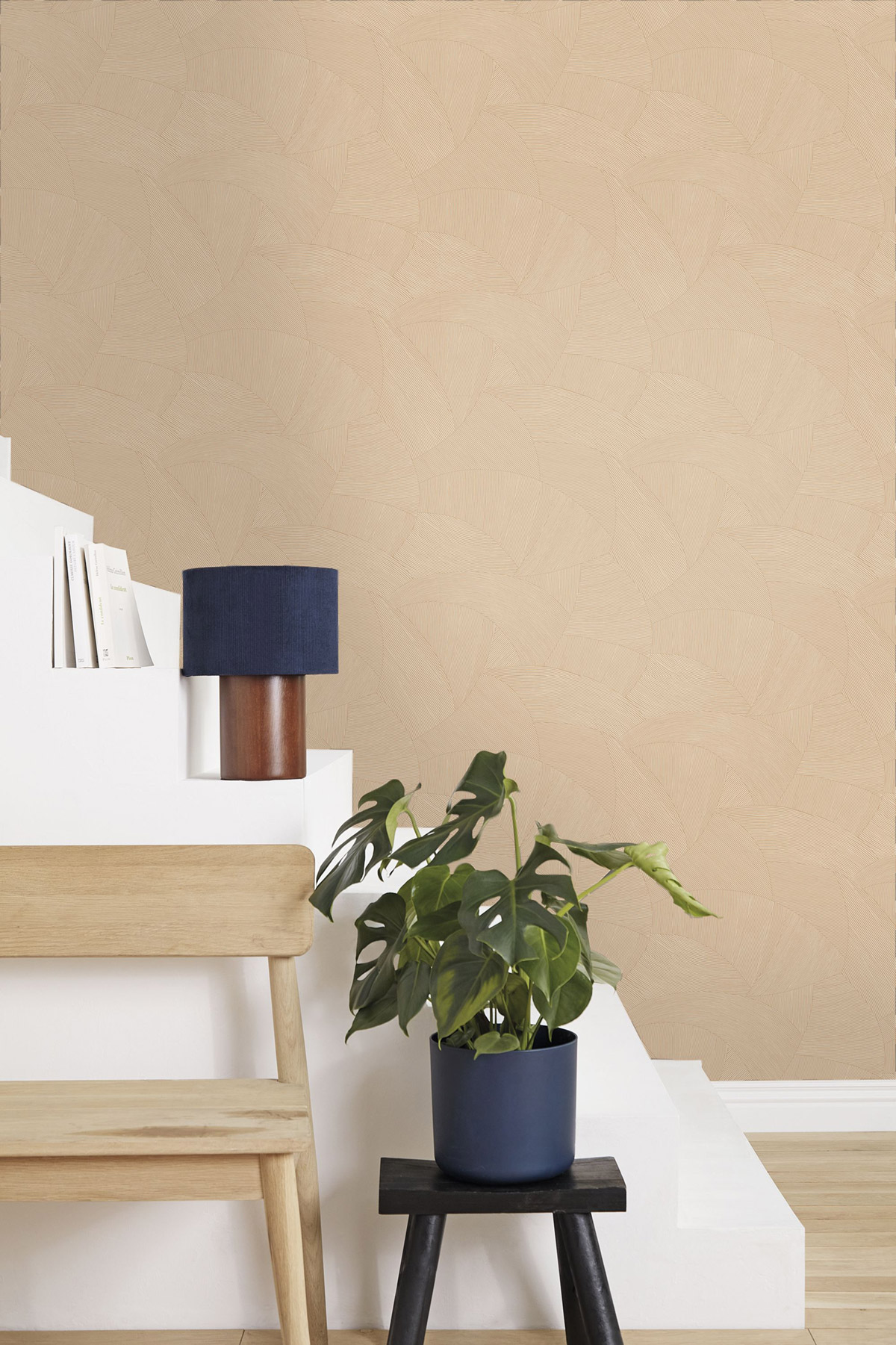 Papier peint Forme Strie Terra chair - Origine de Casélio | Réf. OGN106062087