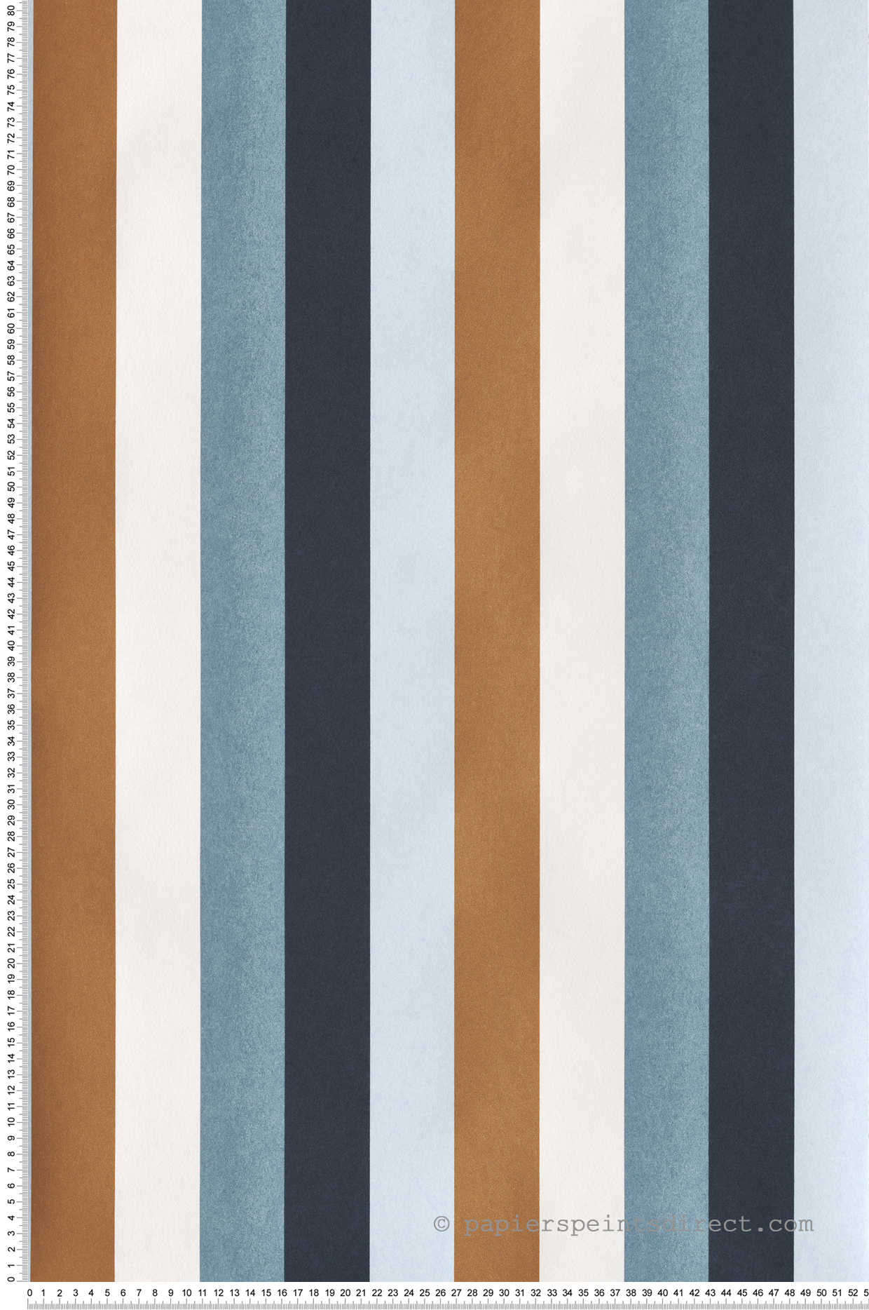 Papier peint Rayure Verticale Transat bleu bronze - L'Ile aux Oiseaux de Casamance | Réf. CAS-75923262