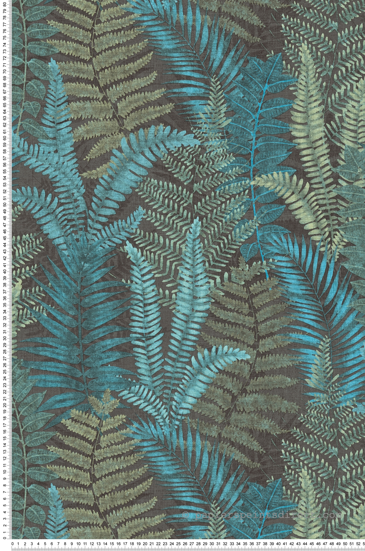 Papier peint Fougère Athyrium bleu noir - Famous Garden d'A.S. Création | Réf. AS-393473