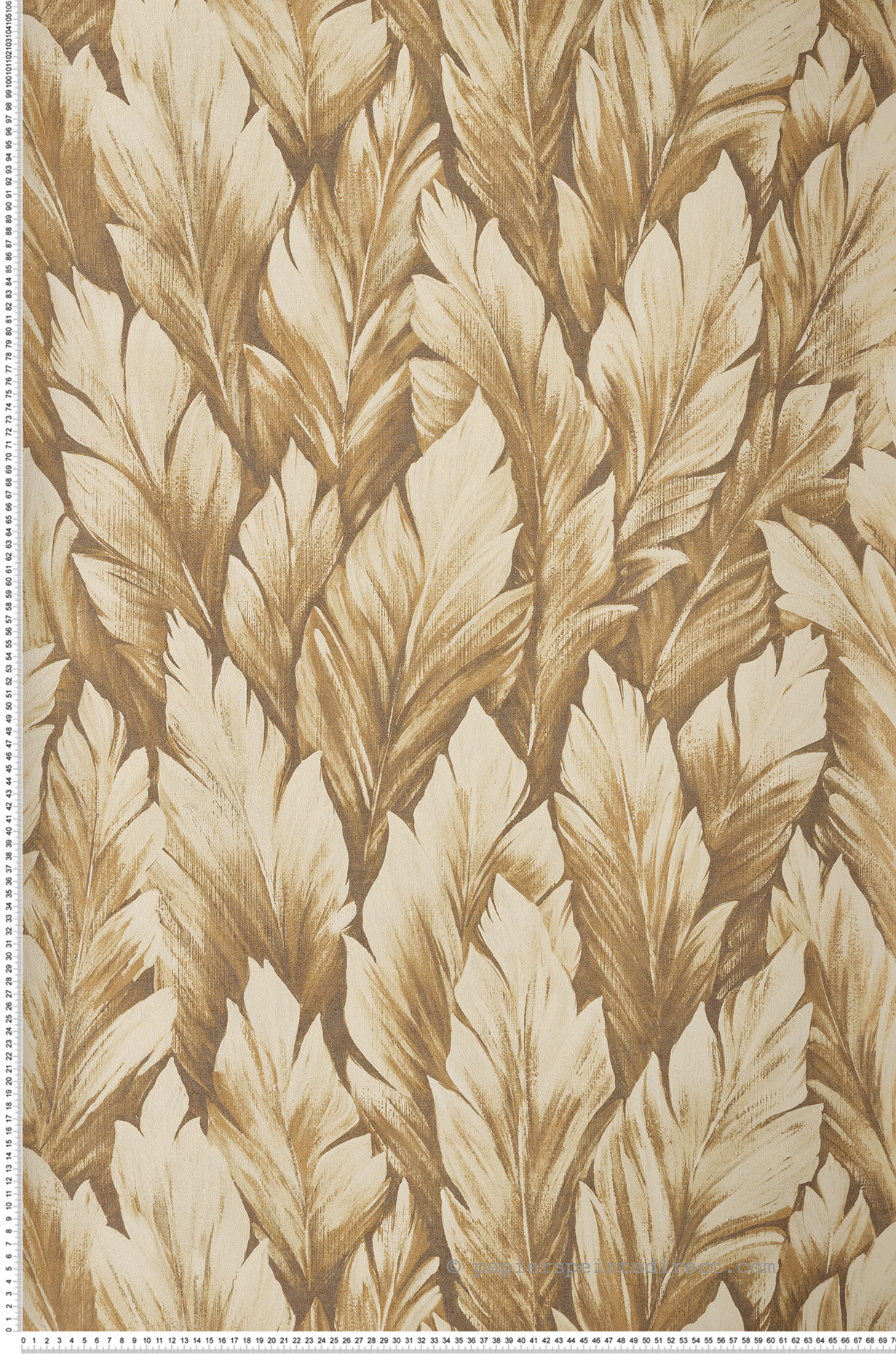 Papier peint Feuille de Bananier Samod marron - Moorea de Montecolino | Réf. MC-26711