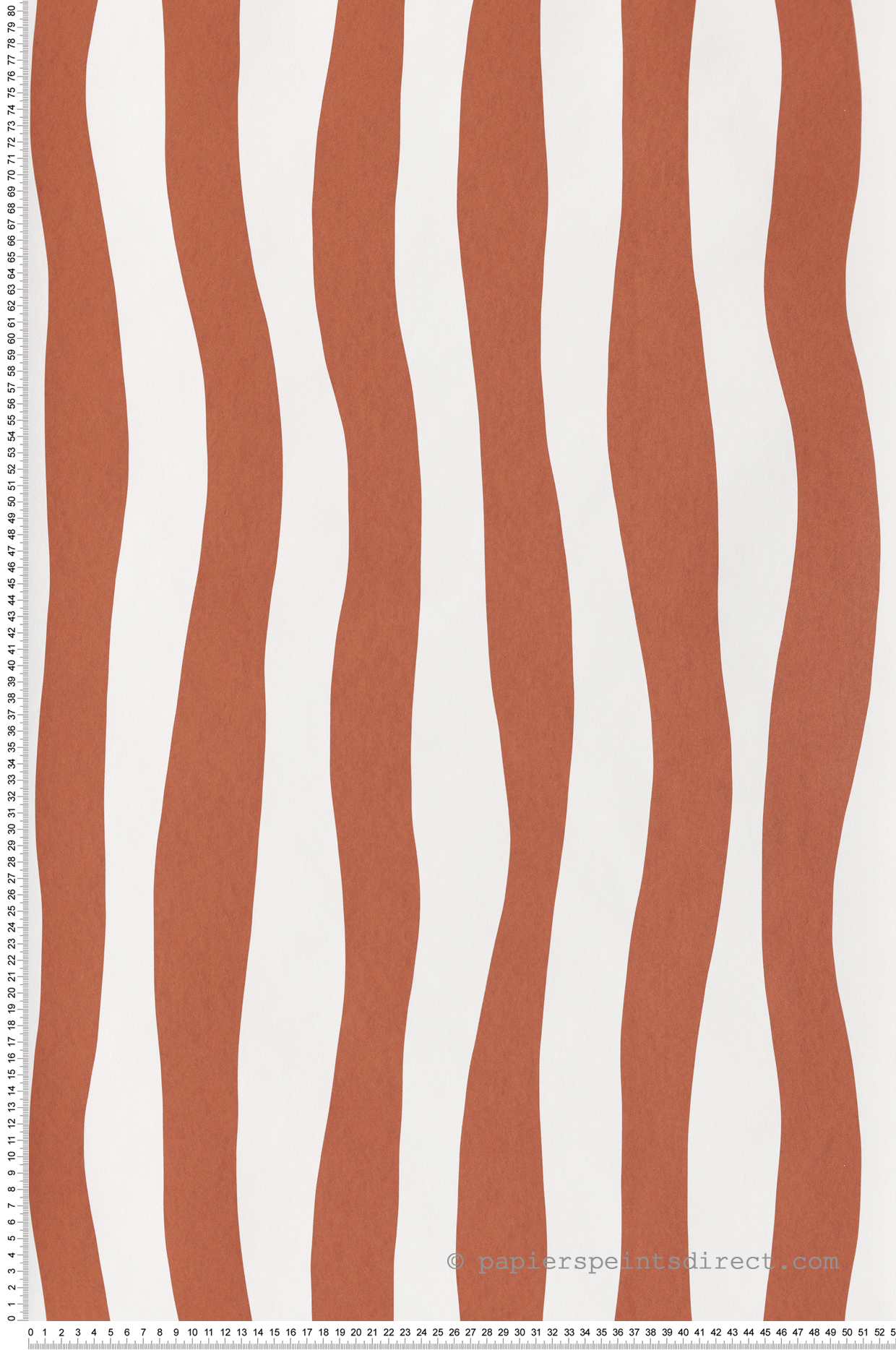 Papier peint Rayure Zèbre Sundae terracotta - L'Ile aux Oiseaux de Casamance | Réf. CAS-75912854