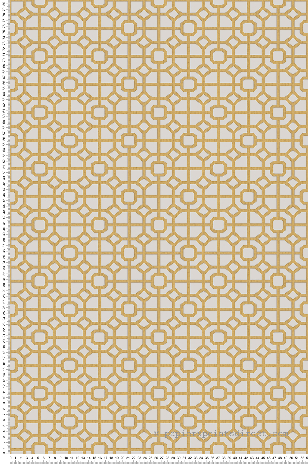 Papier peint Géométrique Claustra ocre - Romance de Lutèce | Réf. LTC-19082