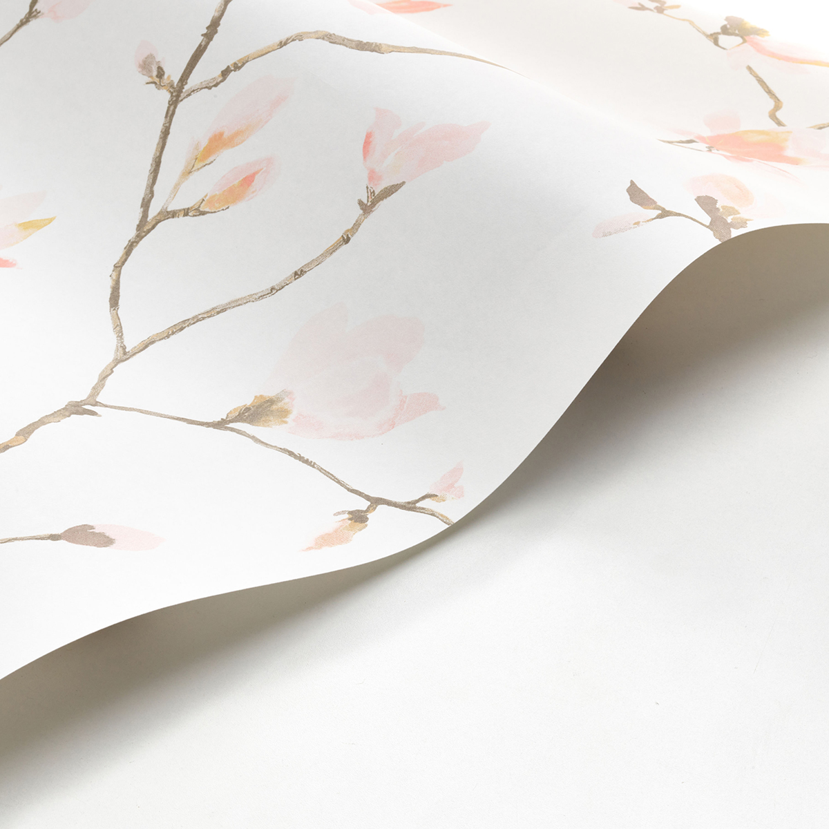 Papier peint Fleurs Suzhou rose blanc - Gardens de Casadéco | Réf. GADN82364212