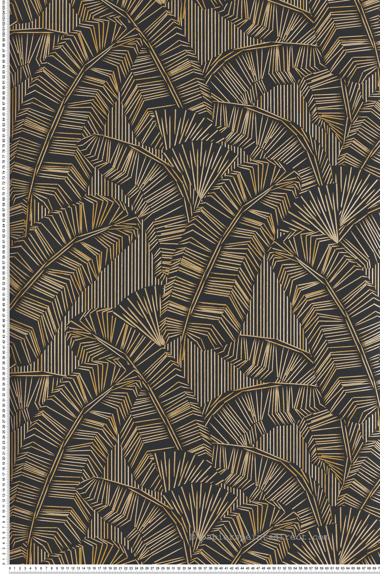 Papier peint Feuille Graphique Solana mordoré - Amani de Masureel | Réf. MAS-AMA402