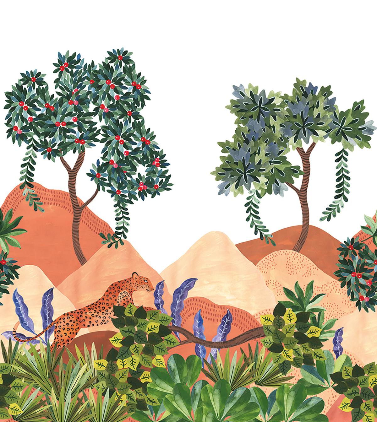 Papier peint panoramique Léopard Madura M multicouleurs 250X280 - Stay Wild de Casélio | Réf. WILD104972701