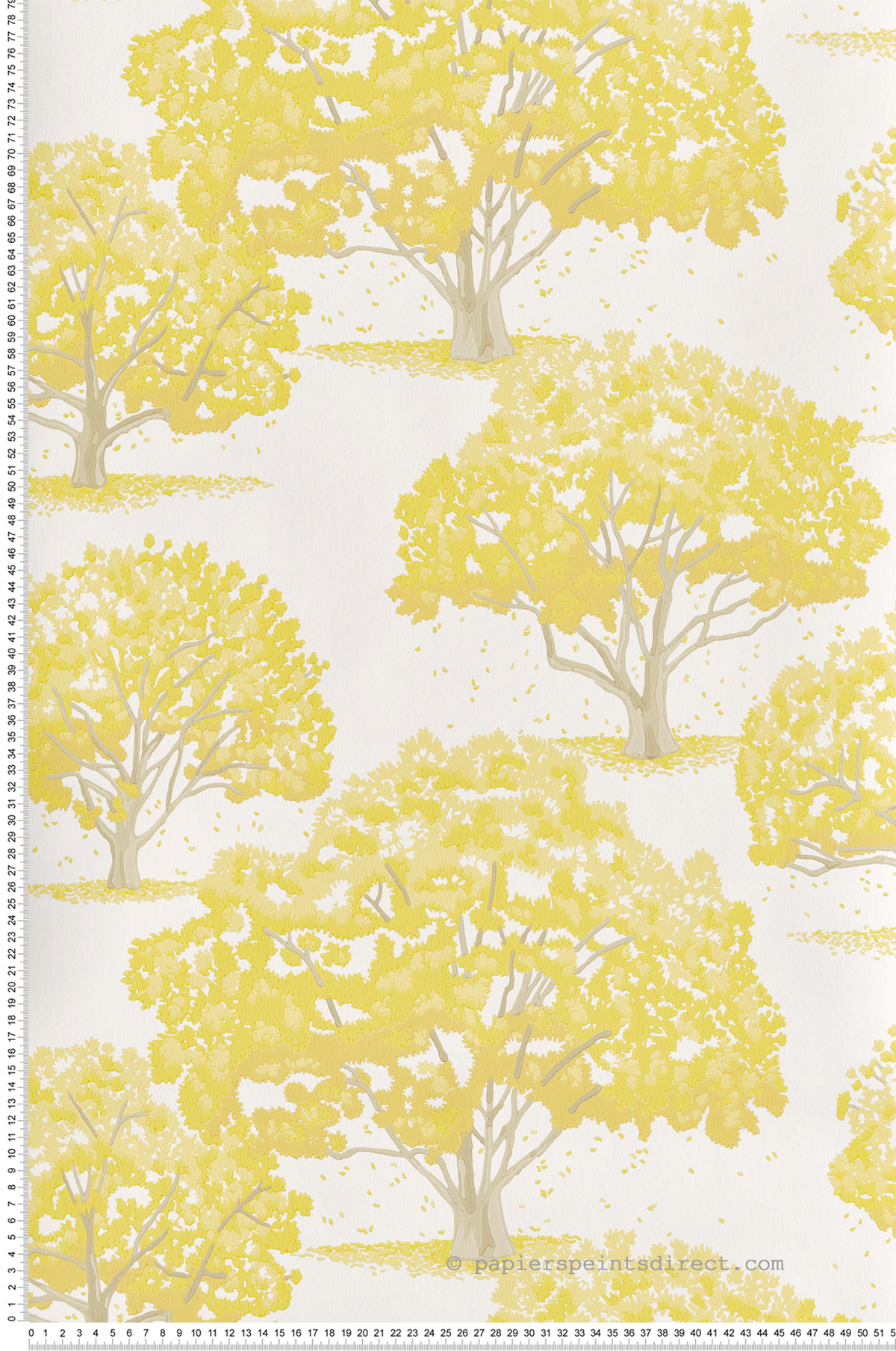 Papier peint Arbre Magnolia Blossom Indian Yellow - In The Garden de Little Greene | Réf. 0234MBINDIA