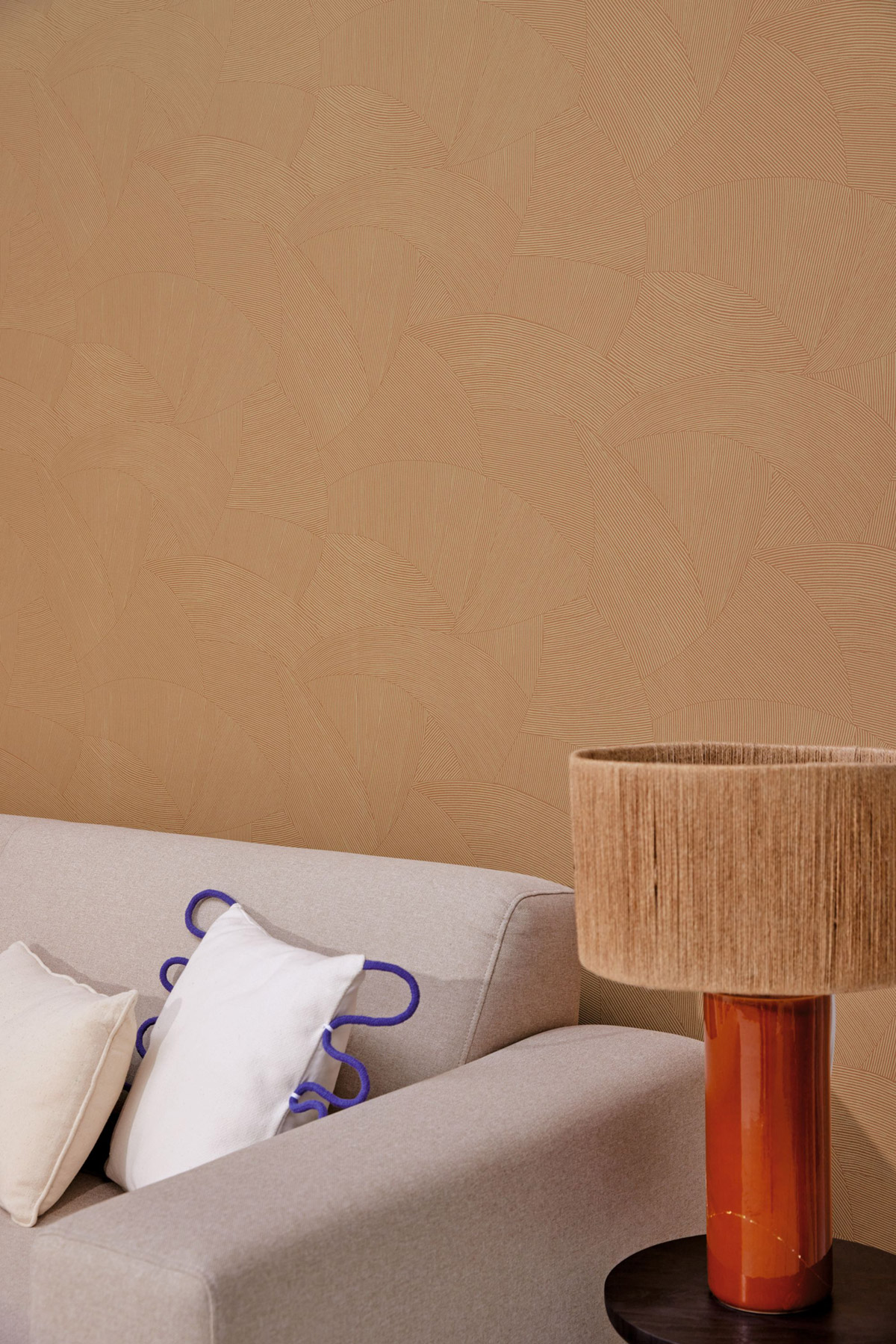 Papier peint Forme Strie Terra café au lait - Origine de Casélio AMB2| Réf. OGN106062030