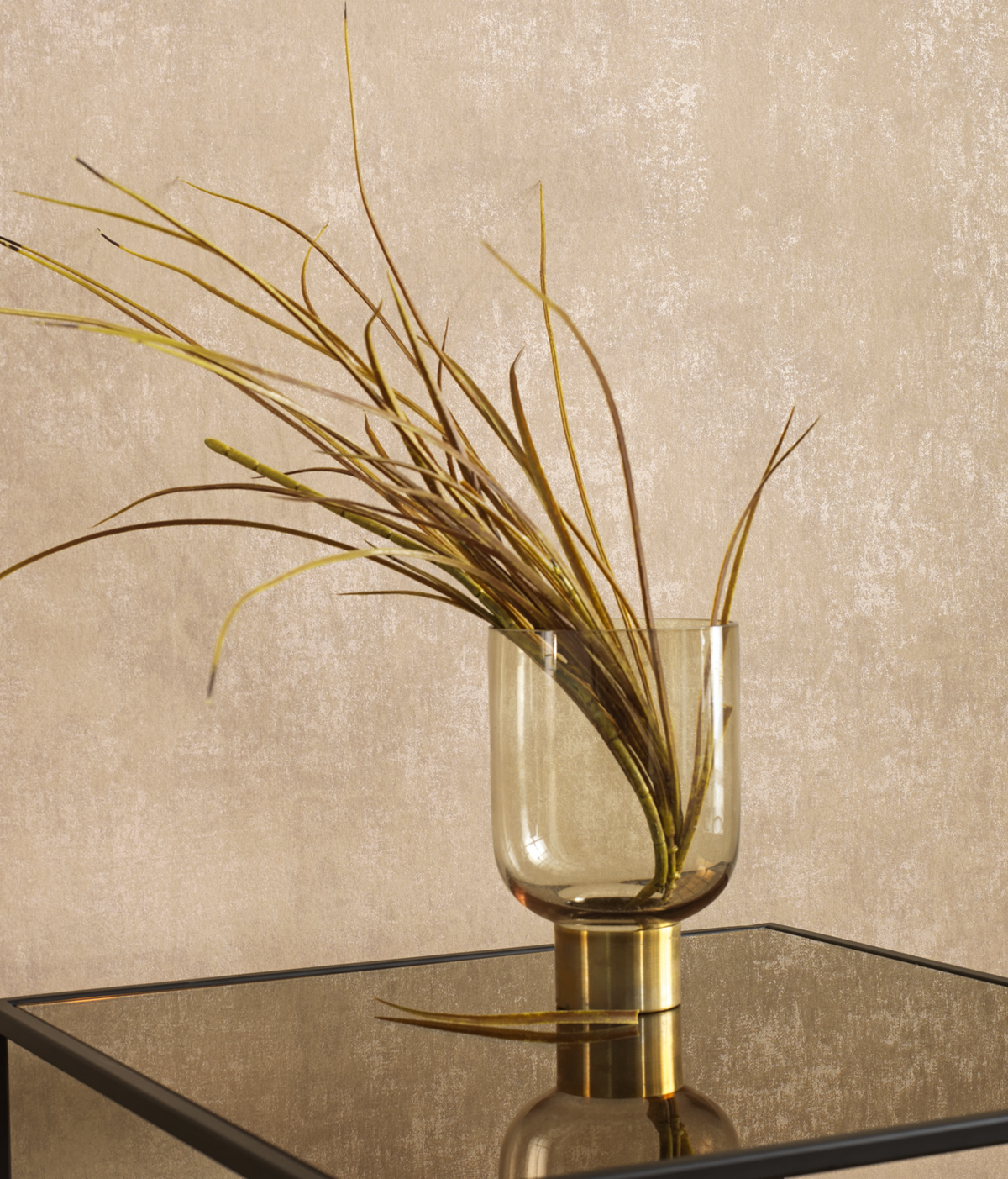 Papier peint Faux uni irisé beige marron - Montsegur de Casadéco | Réf. MTSE80831265