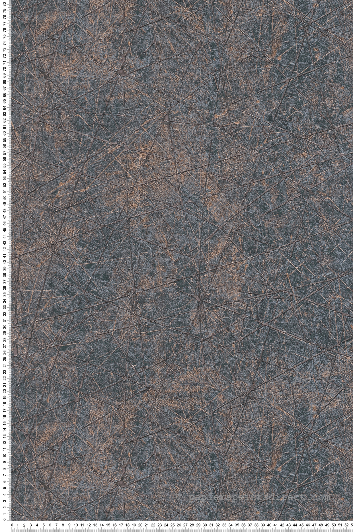 Papier peint Lignes Maha Métal noir cuivré - Metropolitan Stories 3 d'A.S. Création | Réf. AS-391775