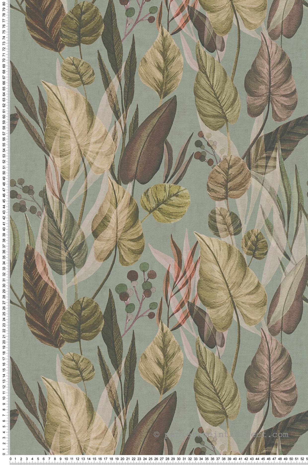 Papier peint Palmes Exotiques vert sauge - Anna D'Andrea d'A.S. Création | Réf. AS-782193