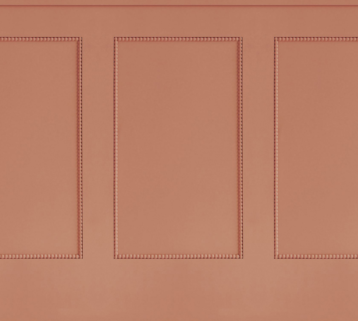 Papier peint Soubassement Moulure M terracotta - Reliefs de Casélio | Réf. RLF106368013