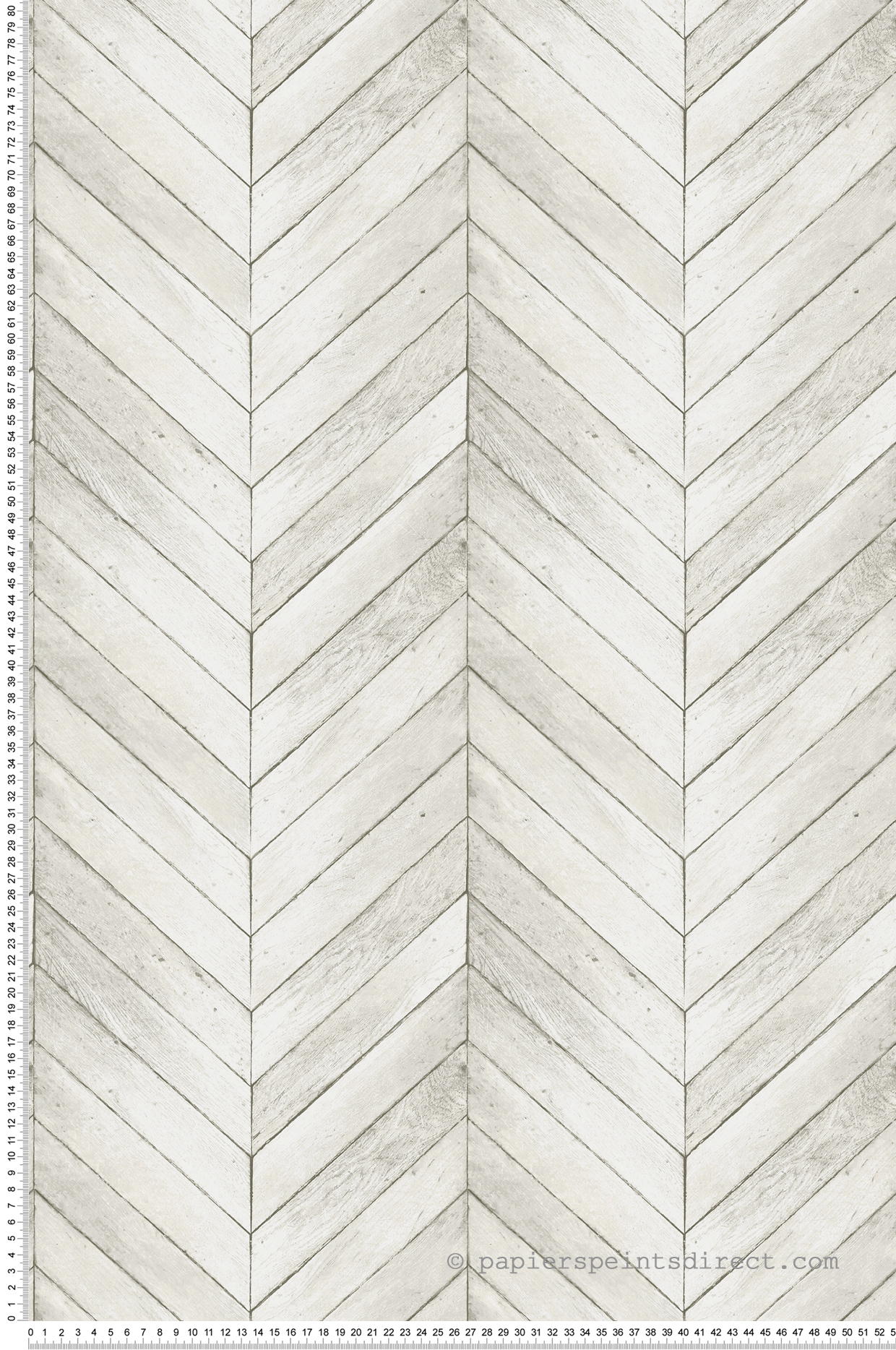 Papier peint Trompe l'oeil Bois Chevron grège clair - Sauvage 2 de Lutèce | Réf. LTC-G68000