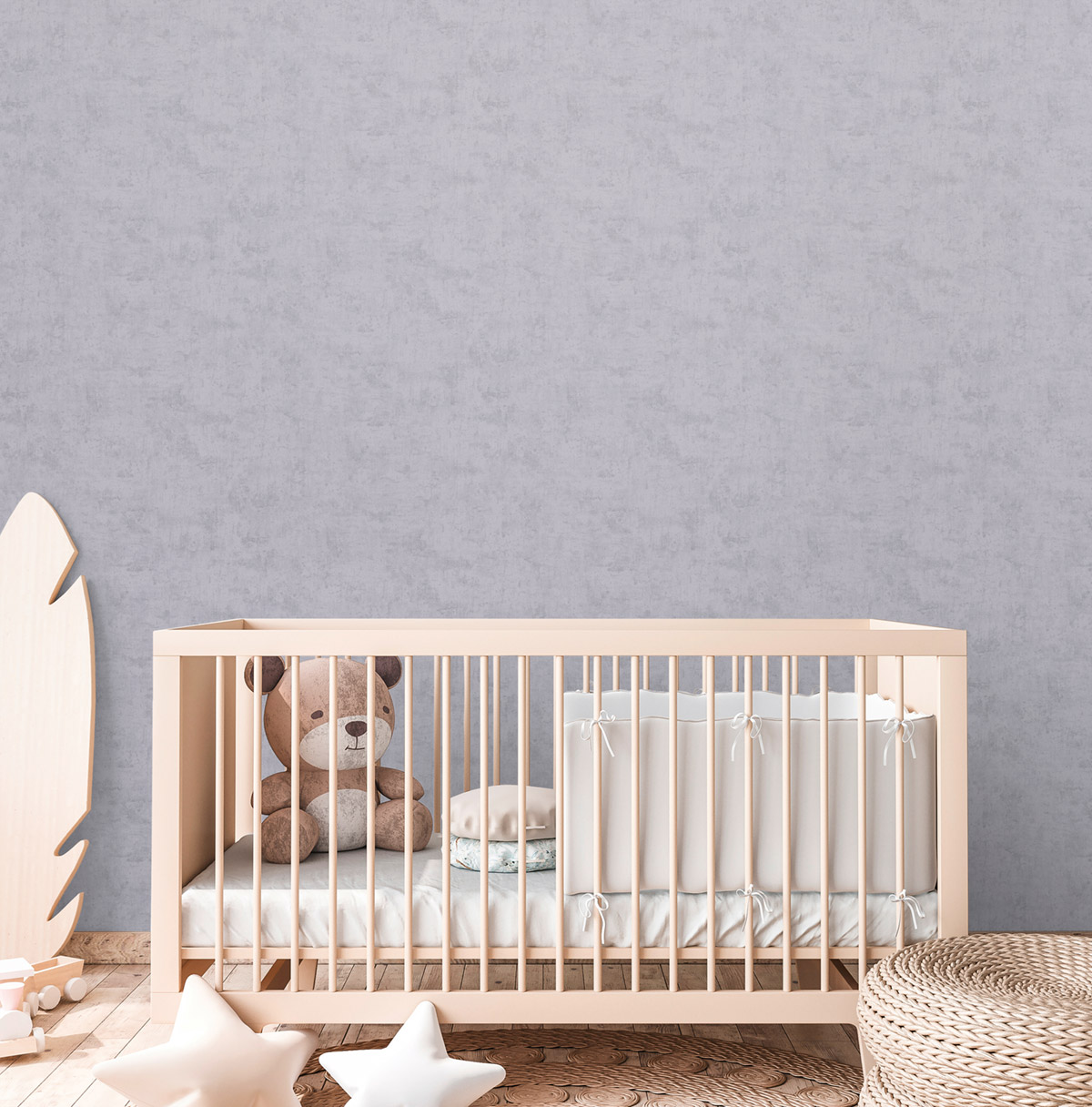 Papier peint Faux Uni Patine gris intense - Lilly & Luis d'A.S. Création | Réf. AS-771796