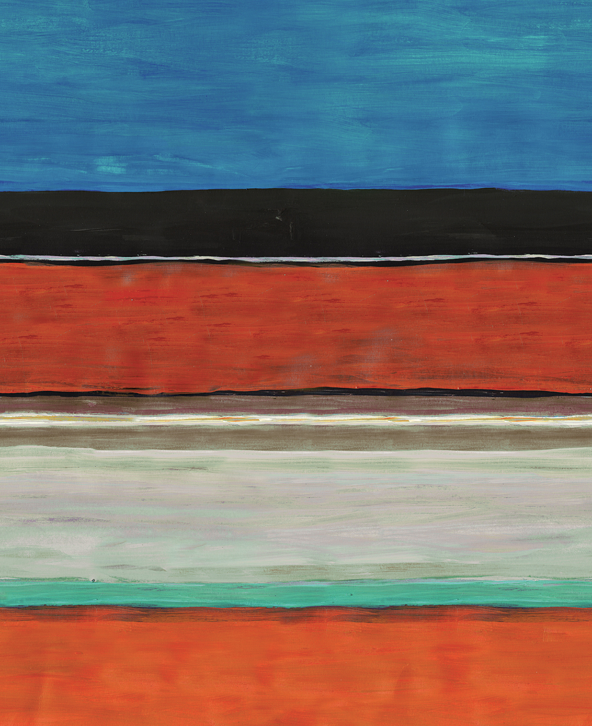 Papier peint panoramique Bande Abstraite Terava orange - A et B H260 - Wall Designs IV de Masureel | Réf. MAS-DG4TER102X-260