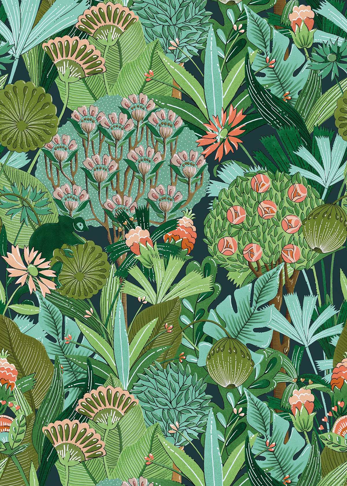 Papier peint panoramique Jardin Onirique vert - Beauty Full Image 2 de Casadéco | Réf. BFM102567070