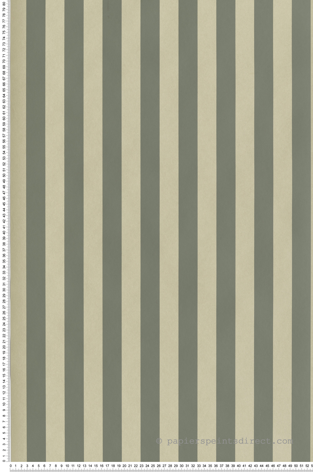 Papier peint Rayure Mate Elizabeth vert lichen - Heritage de Casadéco | Réf. HETA201246812