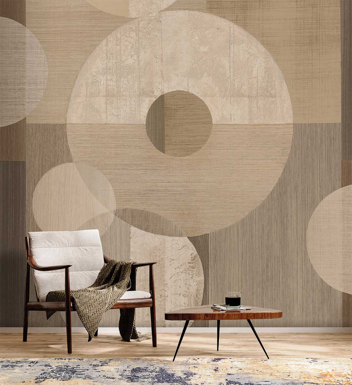 Papier peint Géométrique Bulle beige - Atacama de Montecolino | Réf. MC-IMD28142