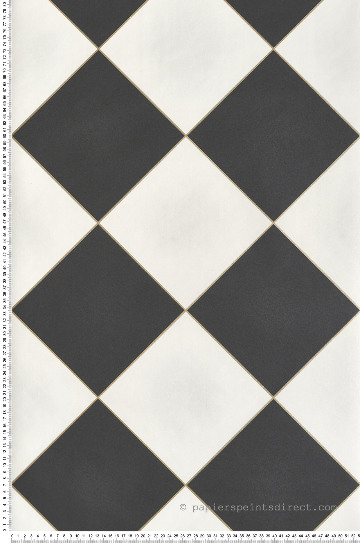 Papier peint Damier Checkmate noir blanc doré - Moonlight 2 de Casélio AMB | Réf. MLGT104250964