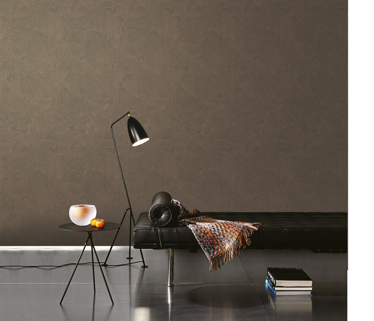 Papier peint Cercle Graphique anthracite doré - Attitude de Lutèce | Réf. LTC-DWP0366-08