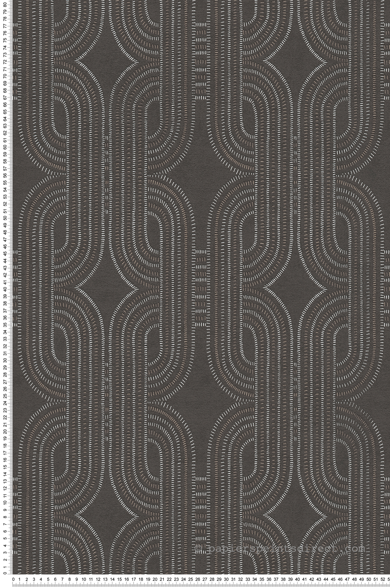 Papier peint Maille Art Déco noir métallisé - French Affair d'A.S. Création | Réf. AS-399374