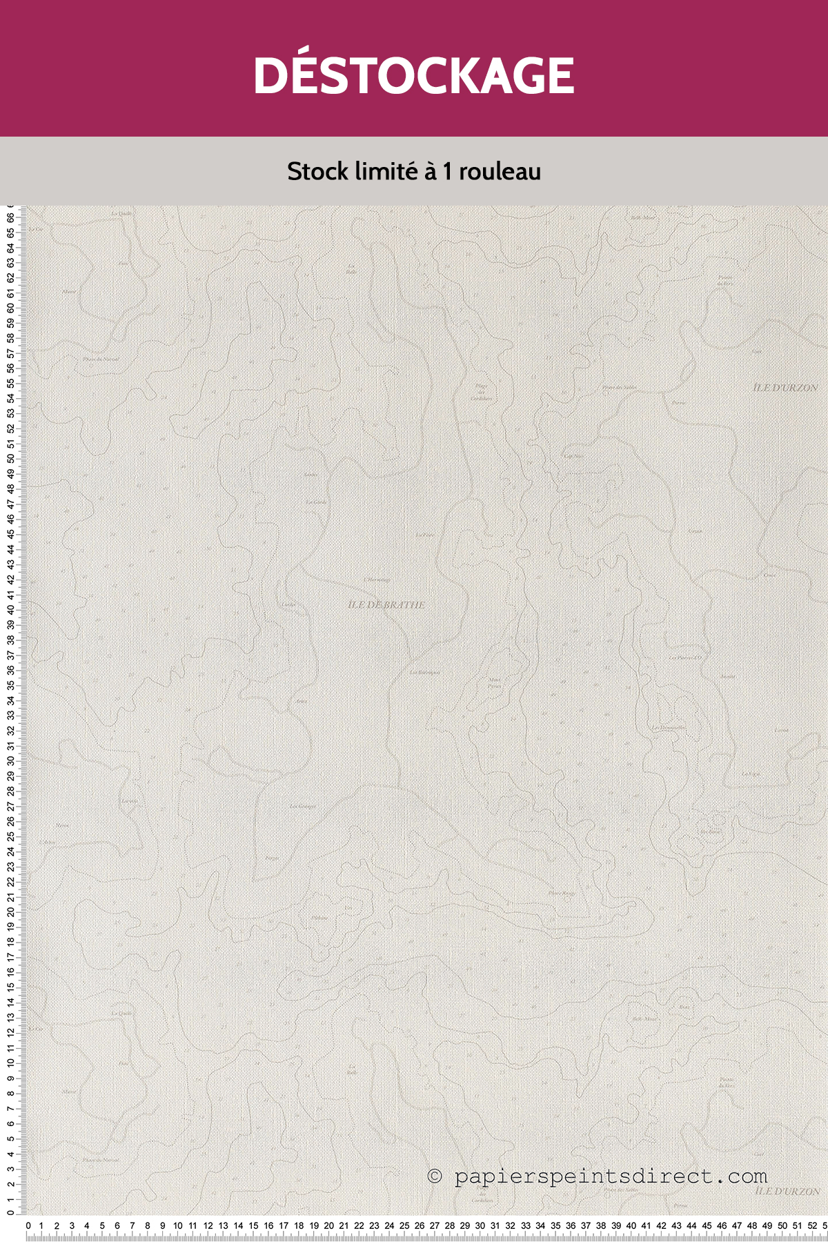 Papier peint Destockage - Carte Blanche - Marina