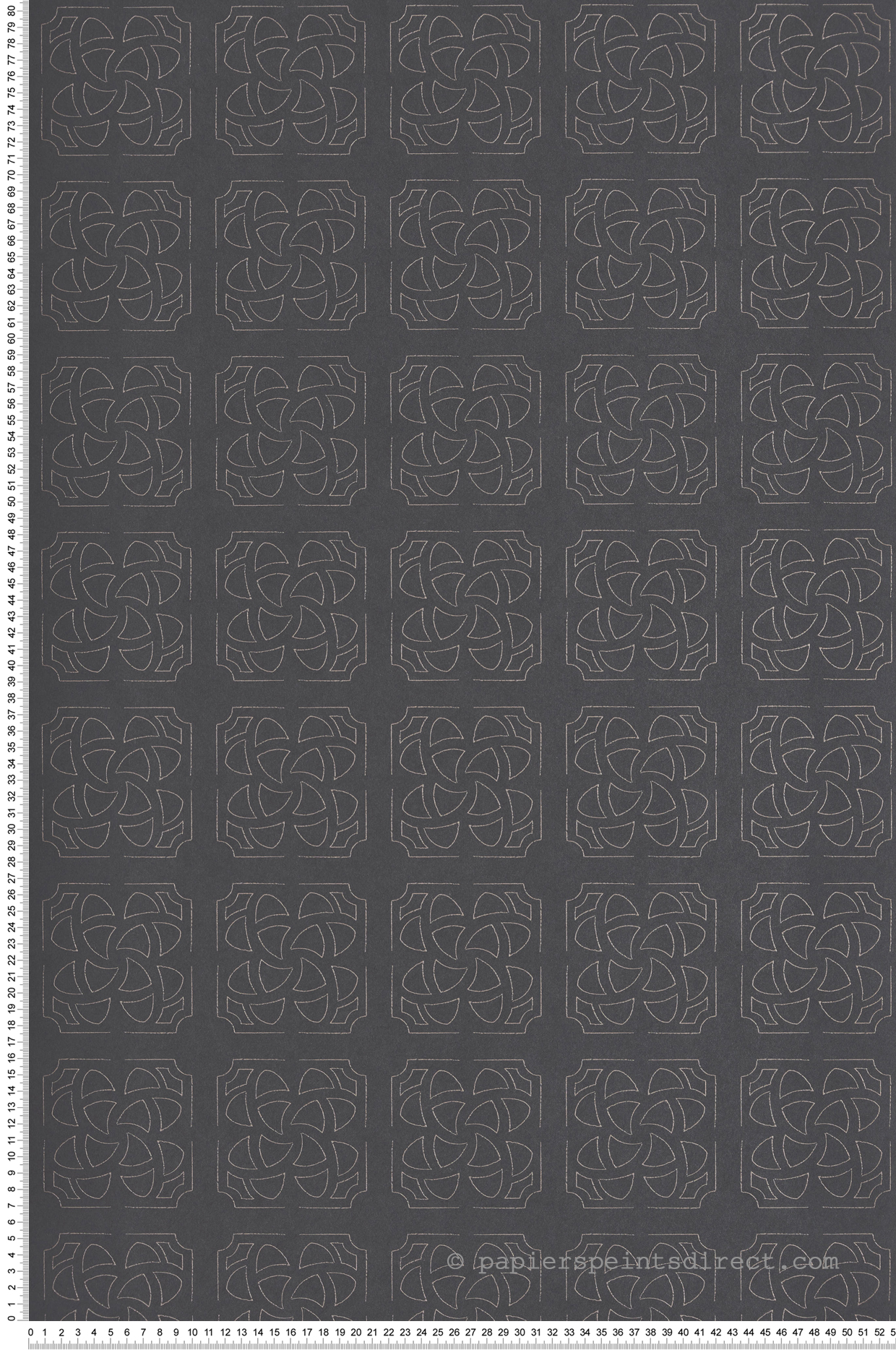 Papier peint Mosaïque Hortus noir - Botanica de Casadéco | Réf. BOTA85939710