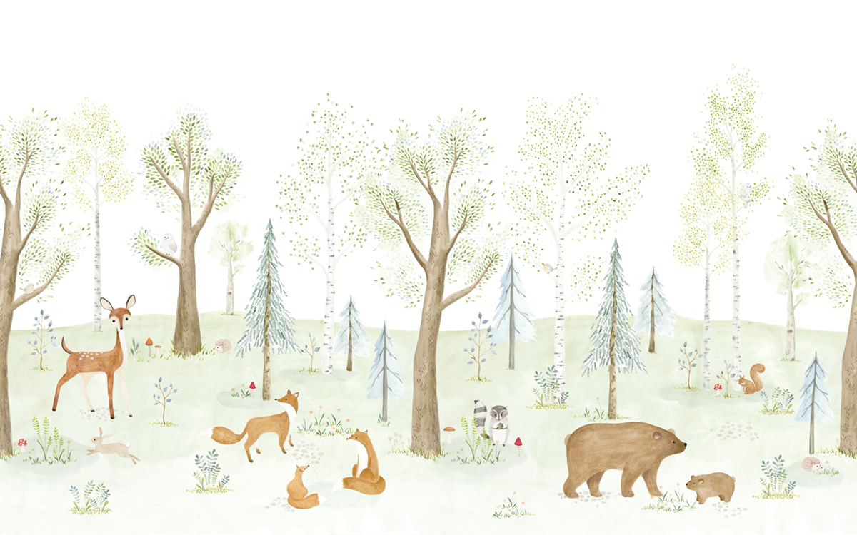 Papier peint panoramique Forêt Enchantée Full S 400x250 - Once Upon A Time de Casadéco | Réf. OUAT88547610