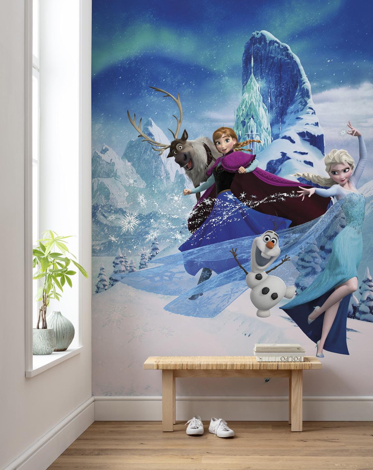 Papier peint enfant Disney Reine des Neiges Elsas Magic - Papier peint Panoramique Komar