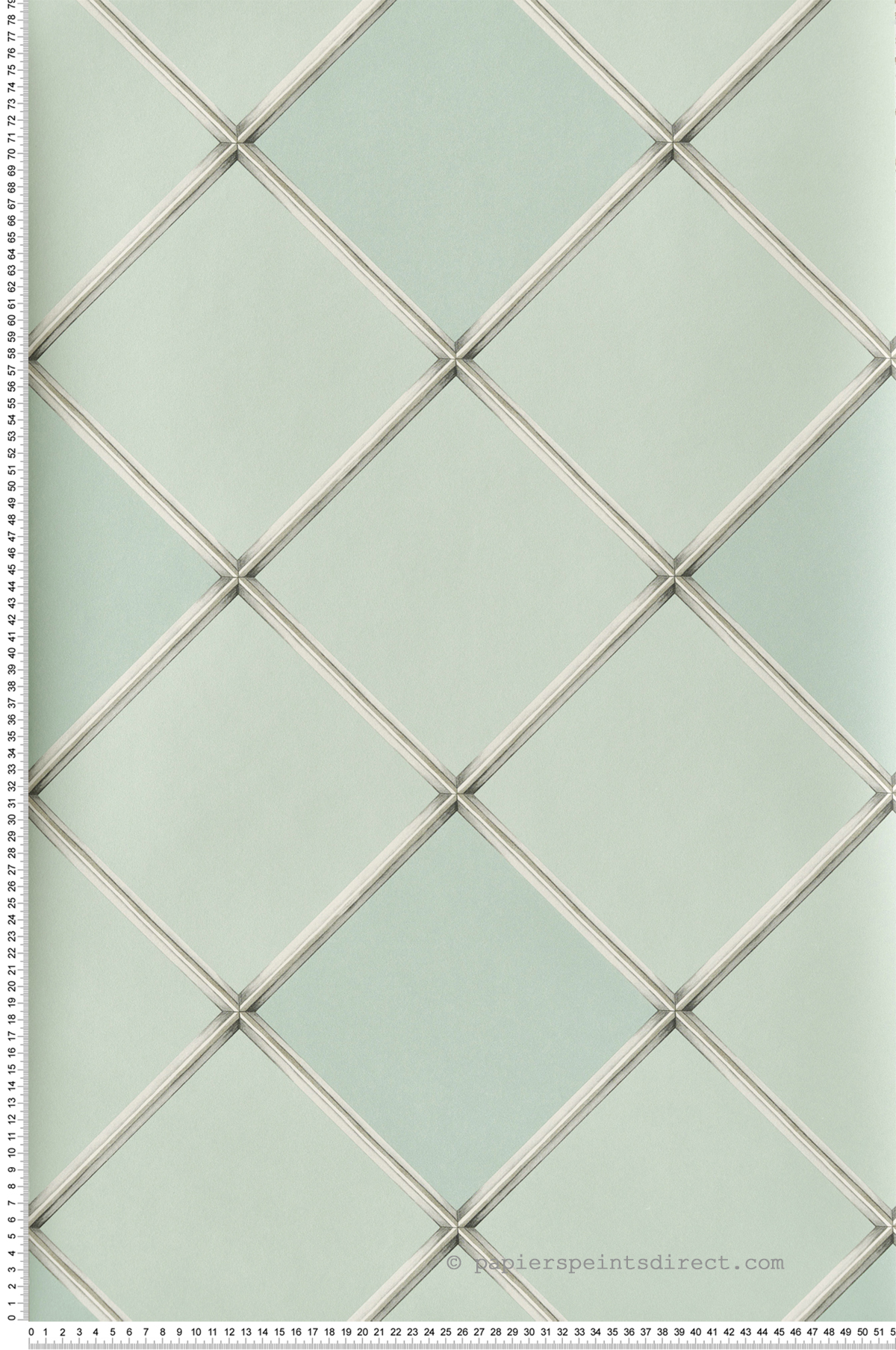 Papier peint Palm House Trellis vert d'eau - Mansfield de Osborne & Little | Réf. OSB-W7451-01