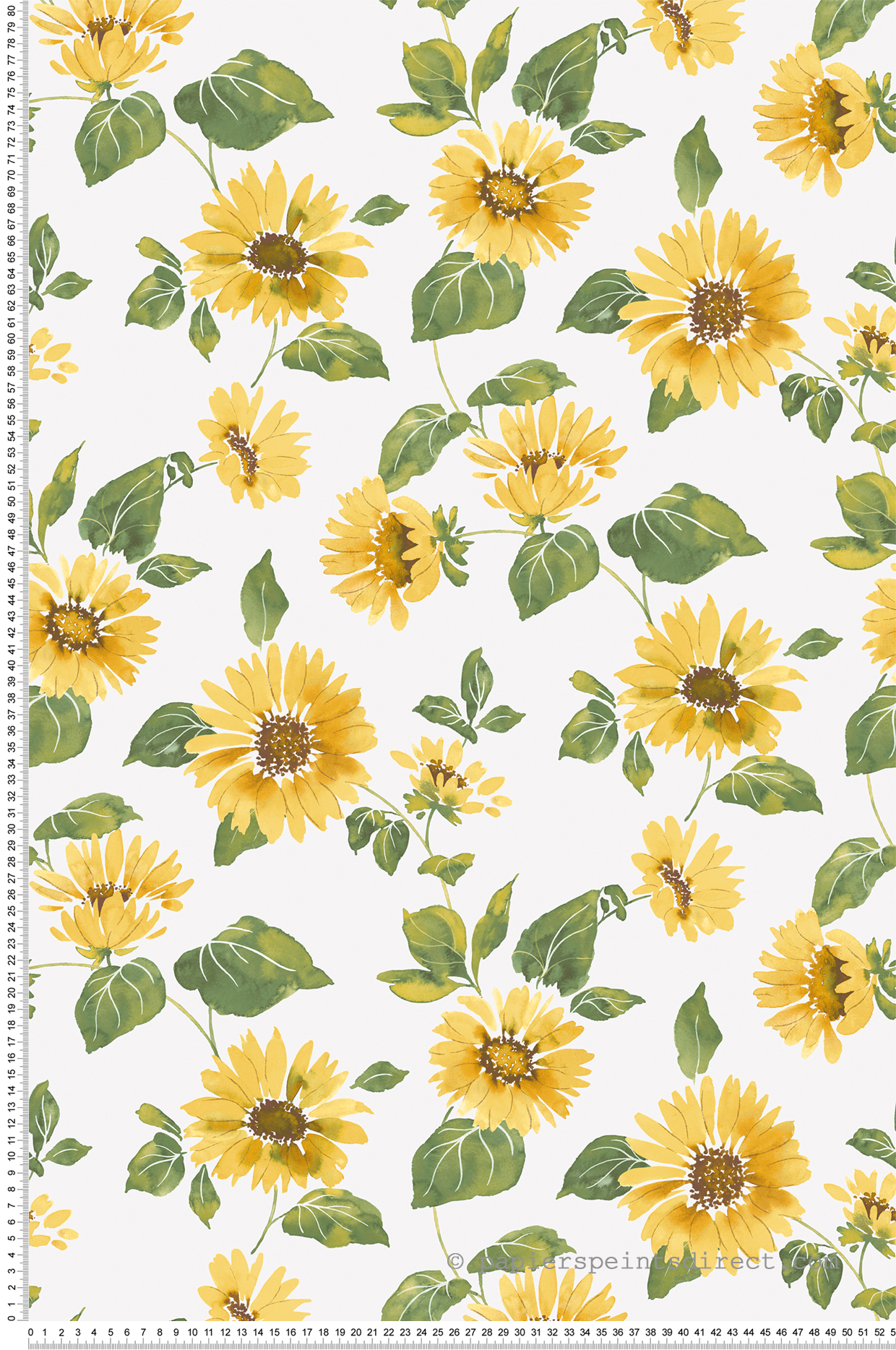 Papier peint Tournesol jaune blanc - Cuisine Fraicheur 6 de Lutèce | Réf. LTC-G45458