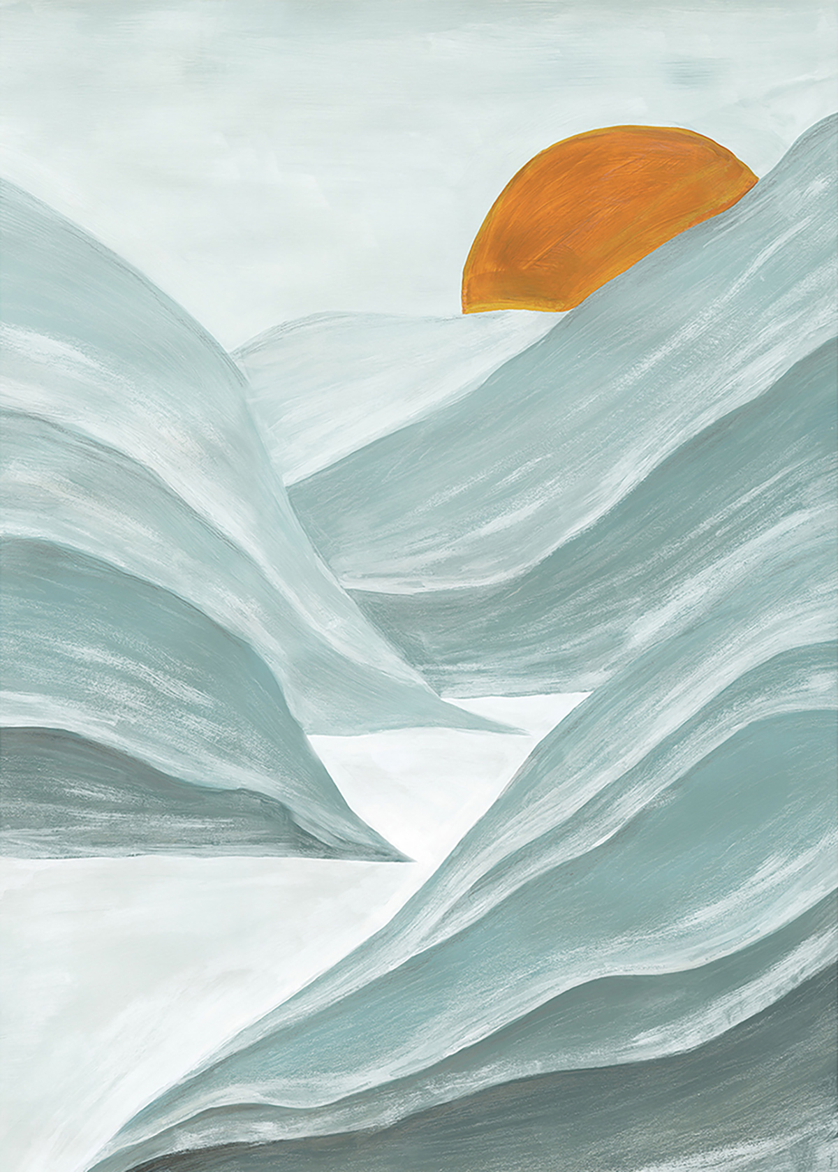 Papier peint panoramique Paysage Montagne bleu - Only Blue de Casélio | Réf. ONB102726002