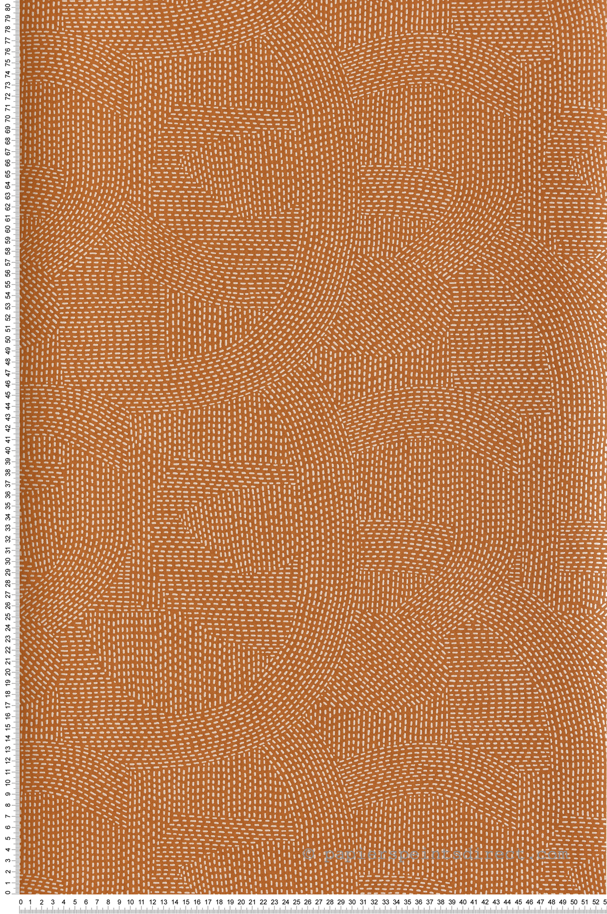 Papier peint Design Franz terre de sienne - Printemps Viennois de Casamance | Réf. CAS-74791026