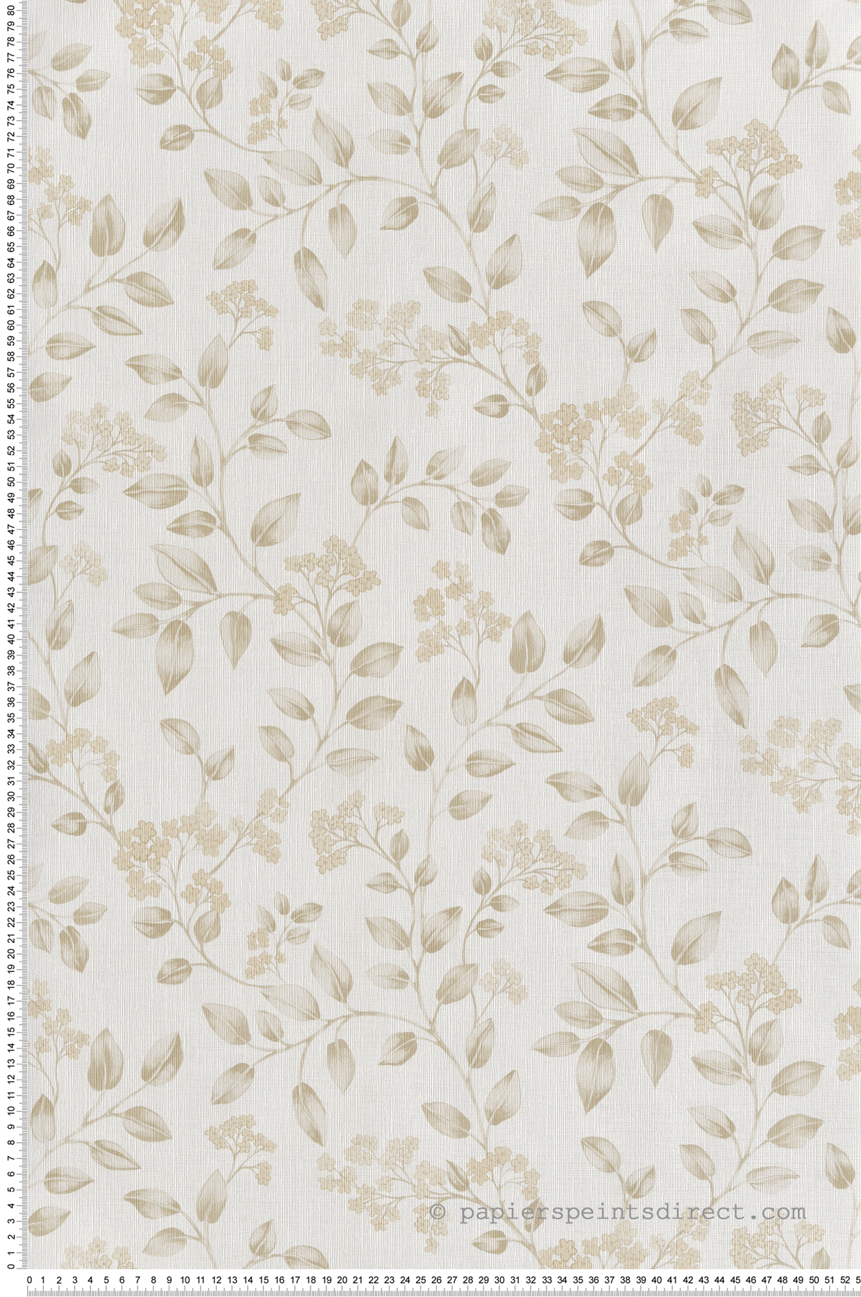 Papier peint Feuille Charmante beige vert pastel - Rêverie de Montecolino | Réf. MC-IC3001
