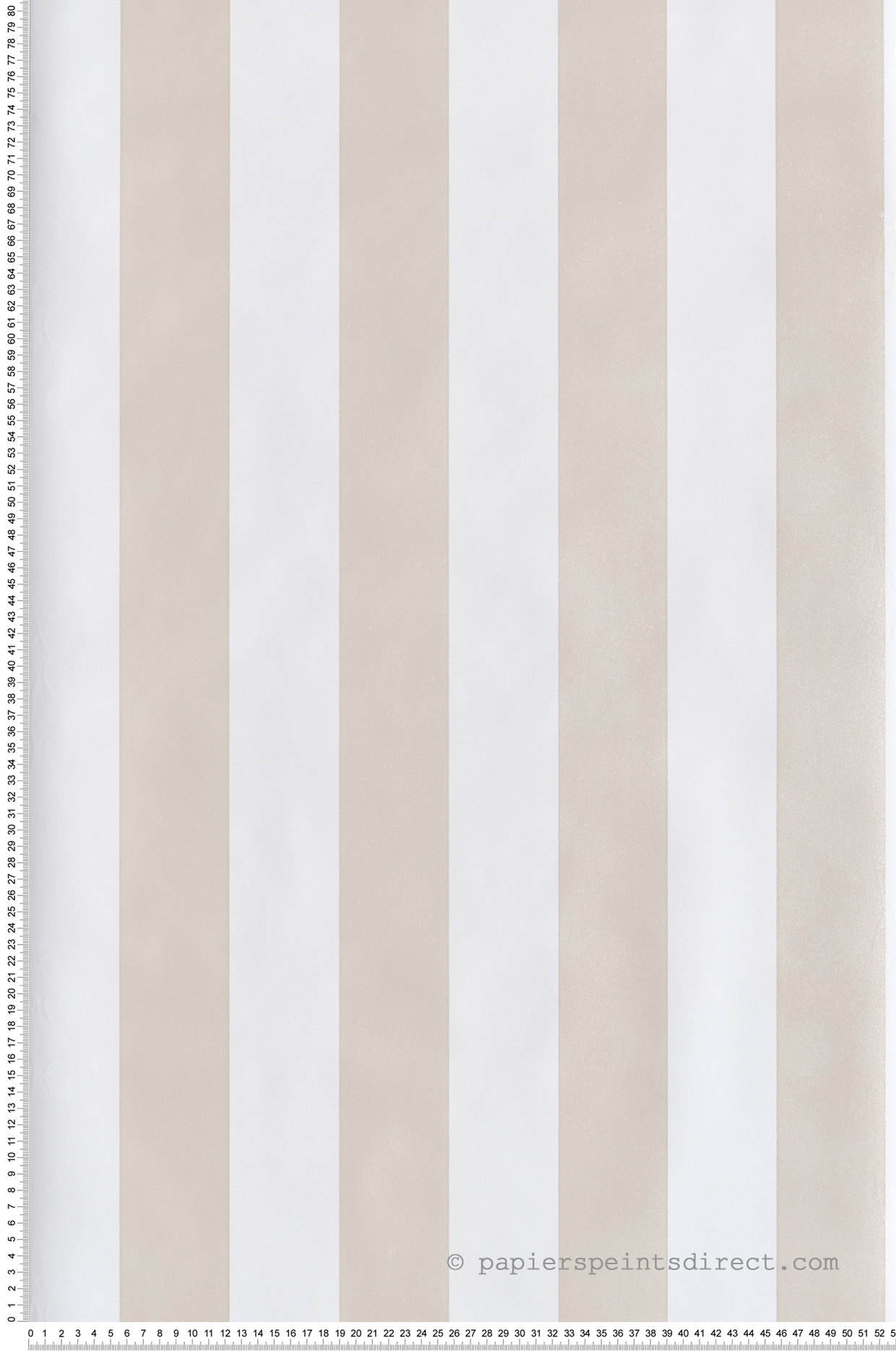 Papier peint Rayures Classiques nacré blanc - Jeux de Rayures 3 de Lutèce | Réf. LTC-G68051