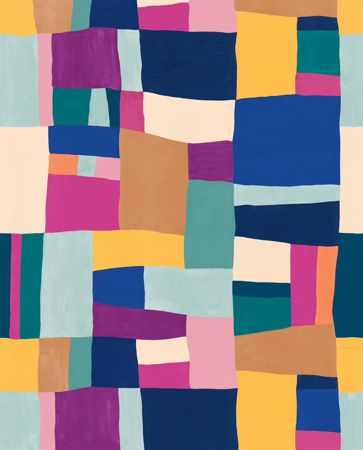 Papier peint panoramique Wonderfull Patchwork multicouleurs L 250X310 - Pimp My Wall de Casélio | Réf. PMW104893402