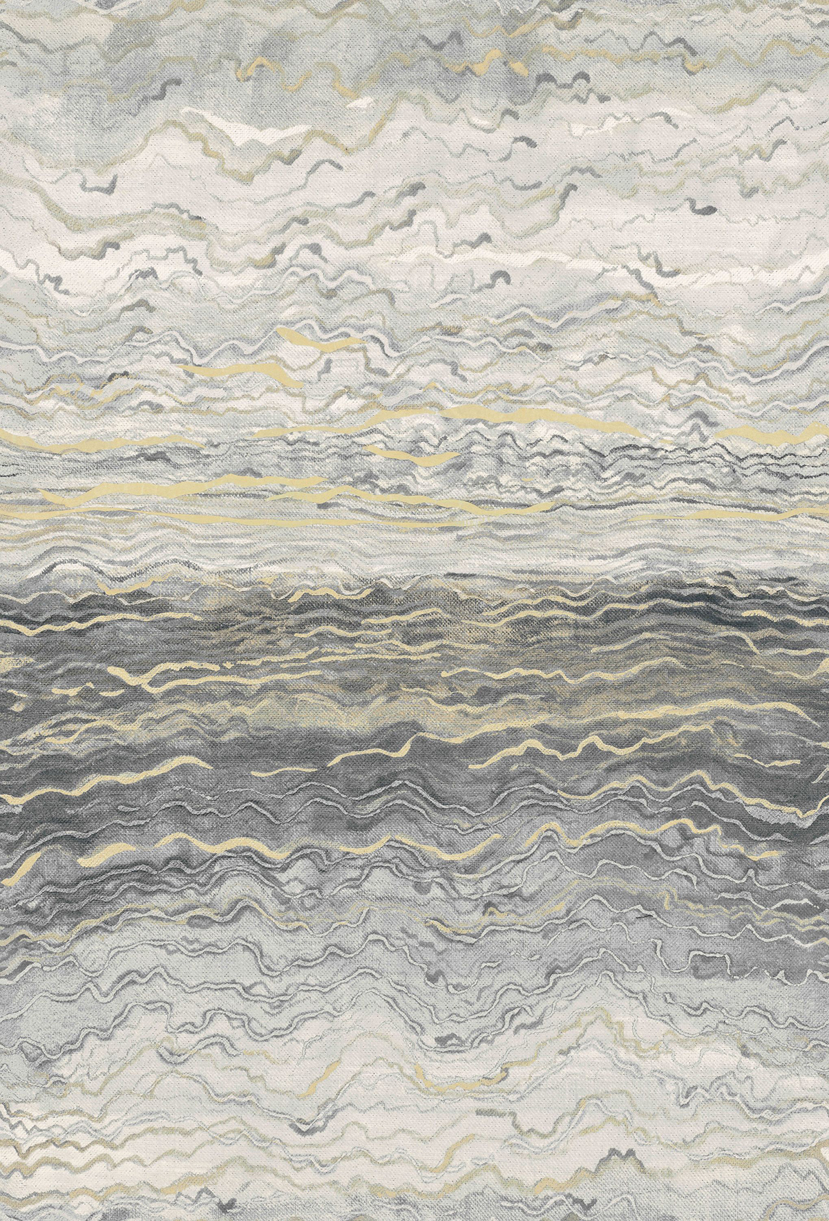 Papier peint panoramique Pierre Azurite bleu et doré - Alliages de Casamance | Réf. CAS-75064192