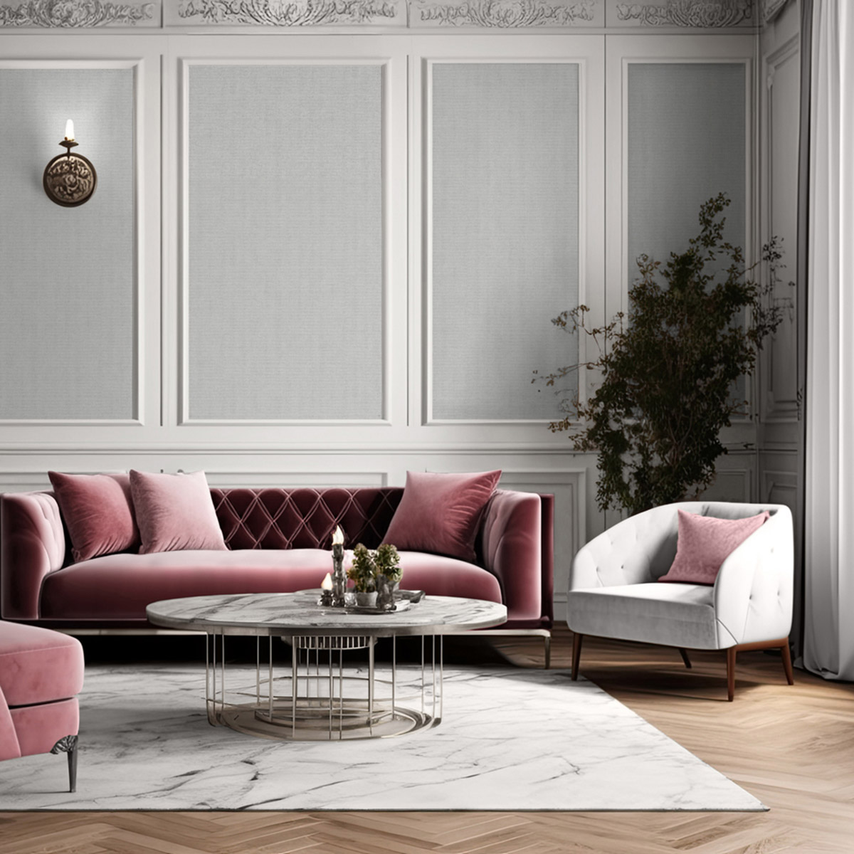 Papier Peint Faux uni Textile Paillettes gris perle argenté - Venezia d'Ugépa AMB2| Réf. UGP-M67309