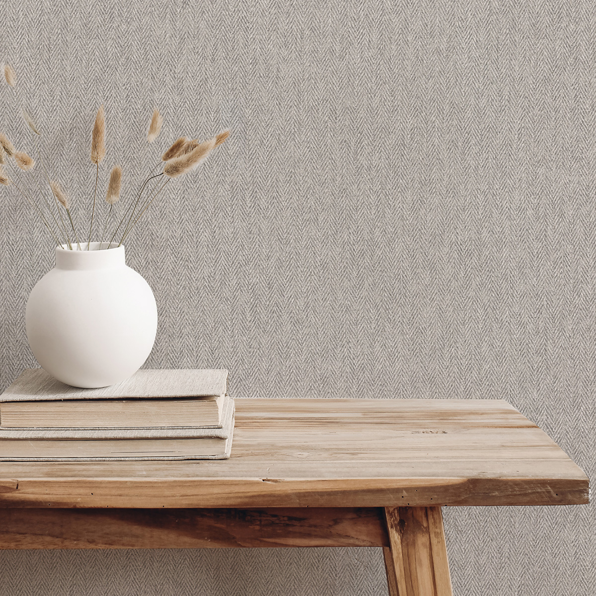 Papier peint Tweed Chevron Herringbone gris - Beaux Arts de Lutèce AMB1| Réf. LTC-M1827