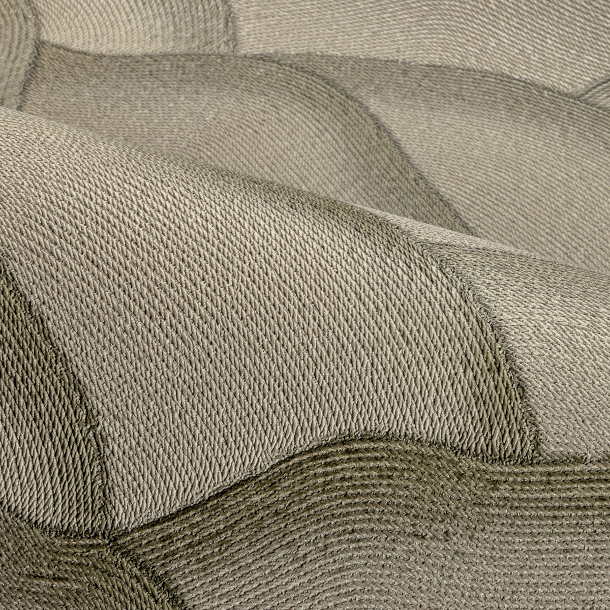 Papier peint Vagues Douces Ondula kaki - Broderies de Casamance AMB VAGUES | Réf. CAS-76971630