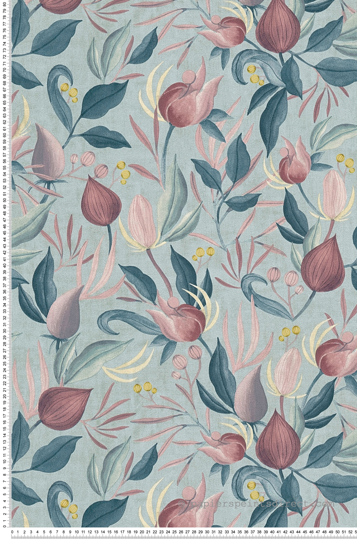 Papier peint Floral Still Bloom bleu ciel - Cosmoliving d'A.S. Création | Réf. AS-790621