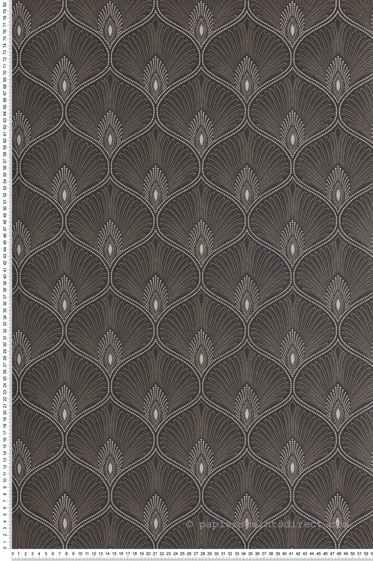 Papier peint Art Déco Diamant doré noir - Othello de Masureel | Réf. MAS-OTH202